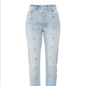 Rebecca Taylor la vie flower embroidered jeans